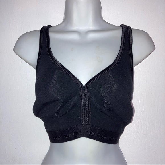 Cacique Sexy Sensual Wirefree Full Coverage  Cotton Black Bra 40DD - Picture 4 of 5